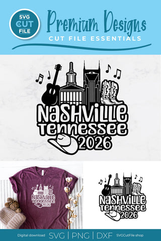 Nashville Tennessee svg, 2026 Family TN Trip SVG-Girls vacation with Friends SVG SVG Cut File 