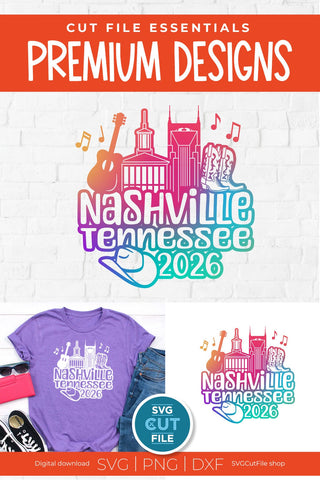 Nashville Tennessee svg, 2026 Family TN Trip SVG-Girls vacation with Friends SVG SVG Cut File 