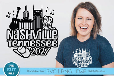 Nashville Tennessee svg, 2027 Family TN Trip SVG-Girls vacation with Friends SVG SVG Cut File 