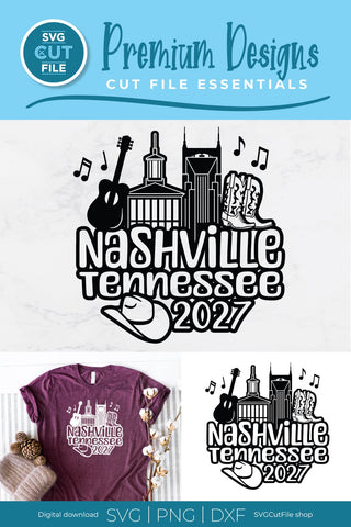 Nashville Tennessee svg, 2027 Family TN Trip SVG-Girls vacation with Friends SVG SVG Cut File 