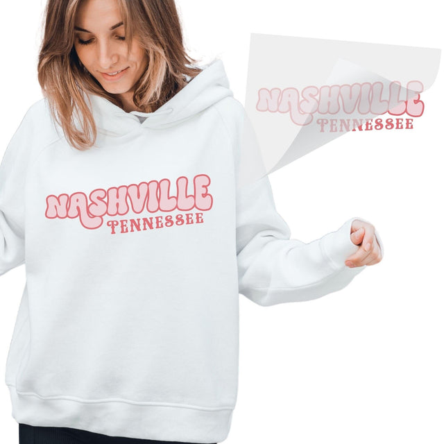 Nashville TN Word Art DTF Transfer Physical So Fontsy T-Shirt Iron-On Transfer Shop