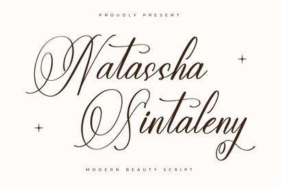 Natassha Sintaleny - Modern Beauty Script Font Letterena Studios 