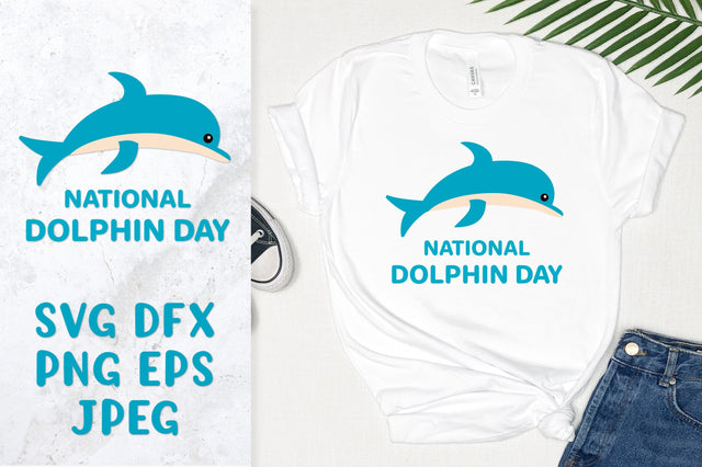National Dolphin Day SVG. Cute cartoon dolphin SVG LaBelezoka 