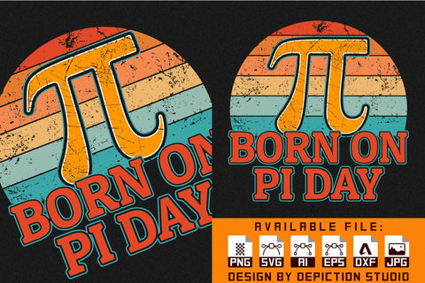 National Pie Day T-Shirt, Born On Pi Day Shirt Pie Day Typography T-Shirt Print Template Sketch DESIGN Depiction Studio 
