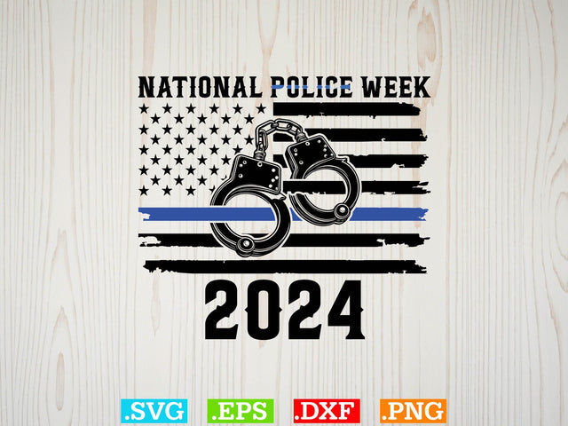 National Police Week 2024 Shirt, Police Svg, Back the Blue Svg, Thin Blue Line Svg, Police Officer Svg, Police Wife Svg, Distressed Flag SVG Creativeart88 