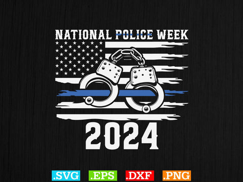 National Police Week 2024 Shirt, Police Svg, Back the Blue Svg, Thin Blue Line Svg, Police Officer Svg, Police Wife Svg, Distressed Flag SVG Creativeart88 