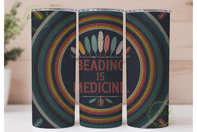 Native American Beaded Tumbler Wrap Sublimation PixelChick 