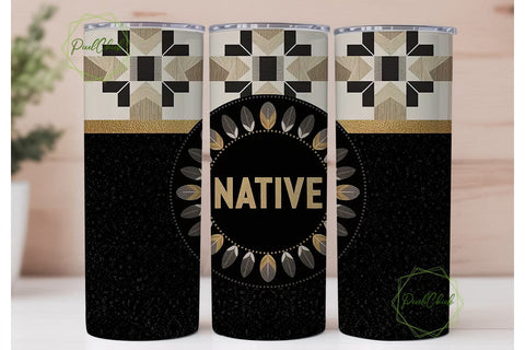 Native American Beaded Tumbler Wrap Sublimation PixelChick 