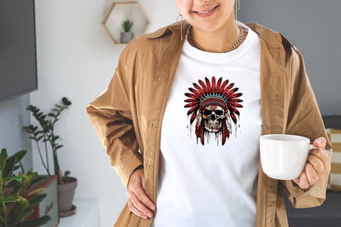 Native American Chief Skull Sublimation Bundle Sublimation Designangry 