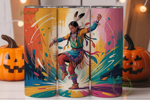 Native American Dancer 20oz Tumbler Wrap Sublimation PixelChick 