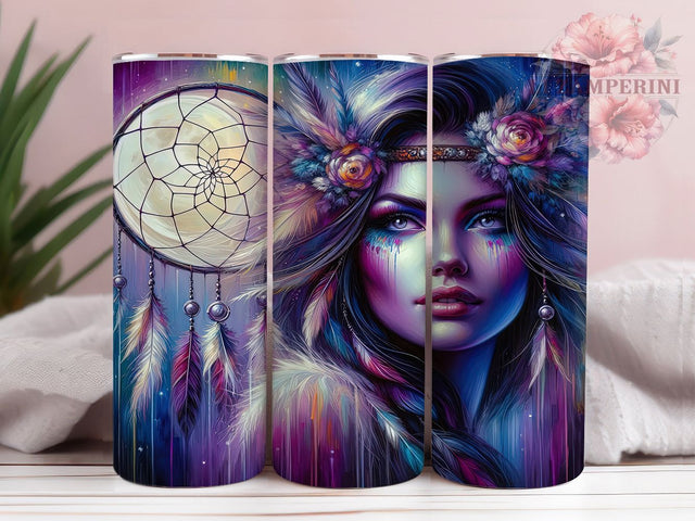 Native American Dreams Tumbler Wrap, 20oz Skinny Sublimation Design, Tribal Art Tumbler Wrap, Indigenous Culture Tumbler Design, Native American Heritage Gift, Seamless Subli Sublimation Li Zamperini 