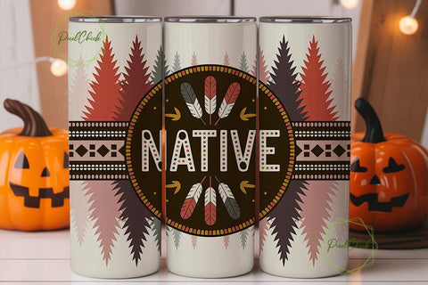 Native American Inspired Tumbler Wrap Sublimation PixelChick 