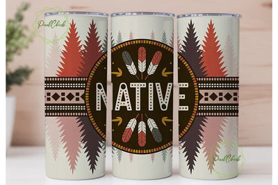 Native American Inspired Tumbler Wrap Sublimation PixelChick 