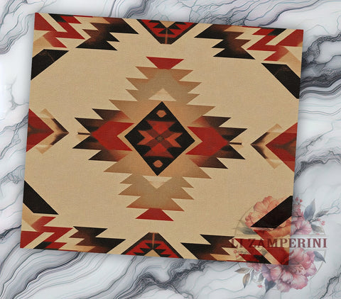 Native American Tribal Print 20oz Tumbler Wrap, 20oz Sublimation Design, Cultural Tumbler Design, Unique Gift Idea, Seamless Tribal Pattern, Ethnic Print Drinkware Sublimation Li Zamperini 