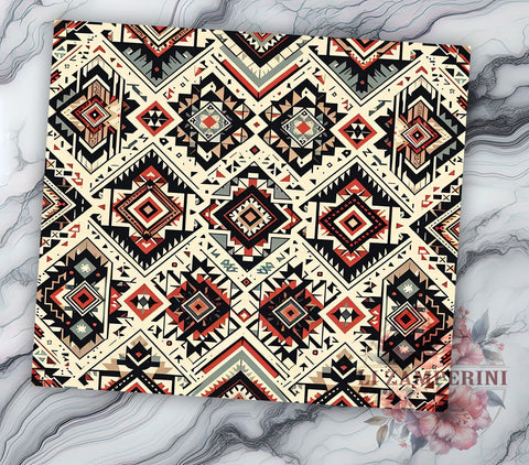 Native American Tribal Print 20oz Tumbler Wrap, 20oz Sublimation Design, Cultural Tumbler Design, Unique Gift Idea, Seamless Tribal Pattern, Ethnic Print Drinkware Sublimation Li Zamperini 