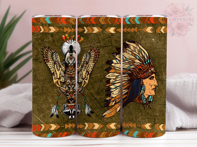 Native American Tumbler, Native Digital Tumbler, Warrior USA Native 20oz Skinny Tumbler, Straight & Tapered Tumbler Wrap, Instant Digital Download Sublimation Li Zamperini 