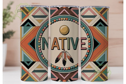 Native American Tumbler Wrap Sublimation PixelChick 