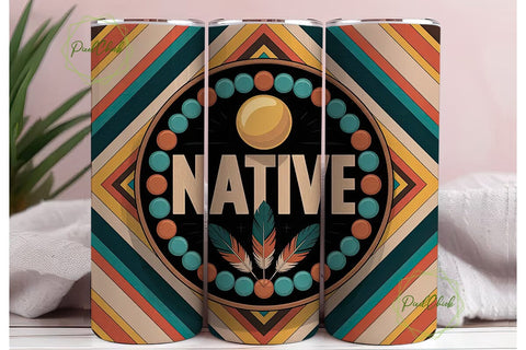 Native American Tumbler Wrap Sublimation PixelChick 