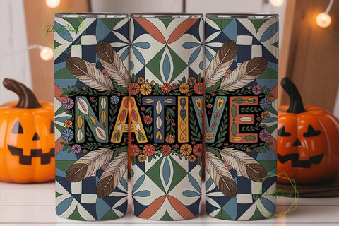 Native American Tumbler Wrap Sublimation PixelChick 