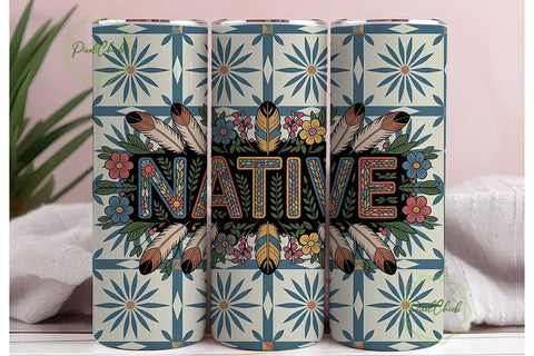 Native American Tumbler Wrap Sublimation PixelChick 