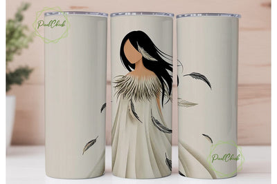 Native American Woman 20oz Tumbler Wrap Sublimation PixelChick 