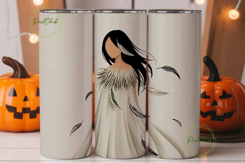 Native American Woman 20oz Tumbler Wrap Sublimation PixelChick 