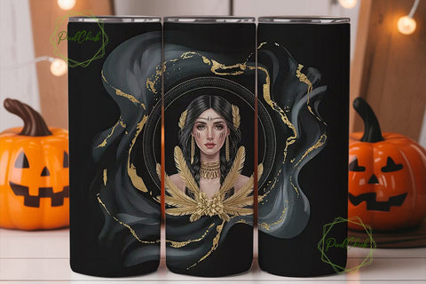 Native American Woman Tumbler Wrap Sublimation PixelChick 