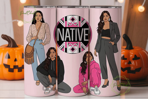 Native Fashion 20oz Tumbler Design Sublimation PixelChick 