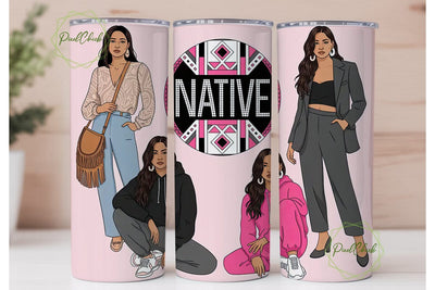 Native Fashion 20oz Tumbler Design Sublimation PixelChick 