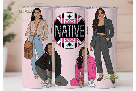 Native Fashion 20oz Tumbler Design Sublimation PixelChick 