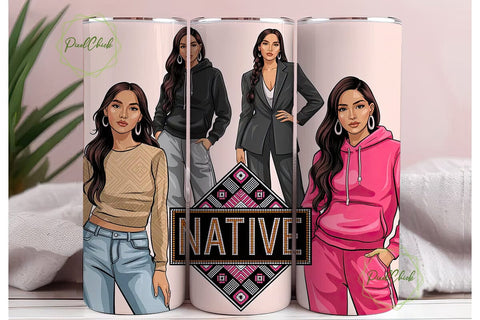 Native Fashion 20oz Tumbler Design Sublimation PixelChick 