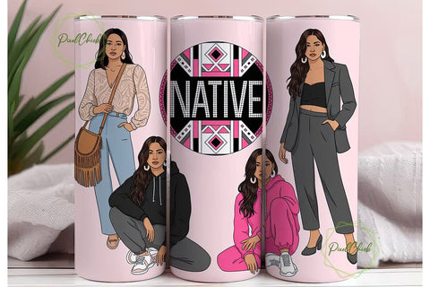 Native Fashion 20oz Tumbler Design Sublimation PixelChick 