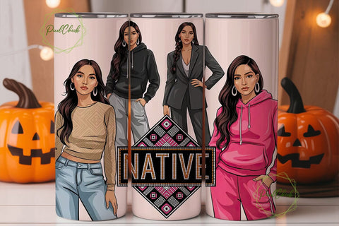 Native Fashion 20oz Tumbler Design Sublimation PixelChick 
