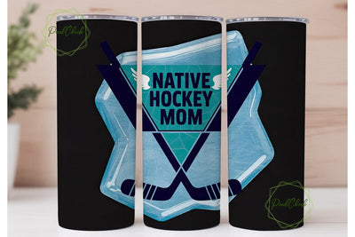 Native Hockey Mom 20oz Tumbler Wrap Sublimation PixelChick 