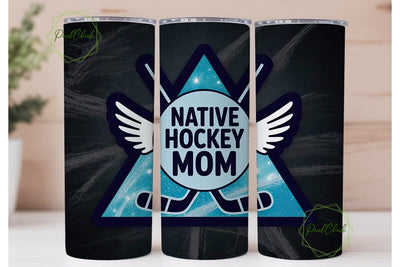 Native Hockey Mom 20oz Tumbler Wrap Sublimation PixelChick 