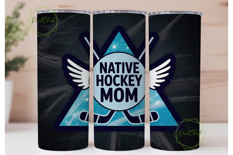 Native Hockey Mom 20oz Tumbler Wrap Sublimation PixelChick 