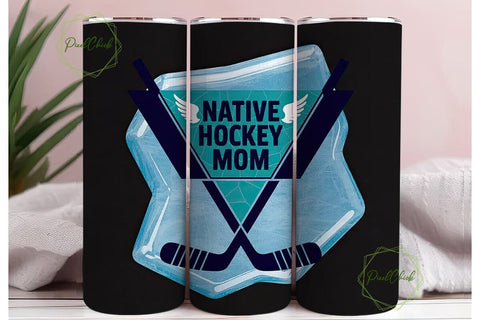 Native Hockey Mom 20oz Tumbler Wrap Sublimation PixelChick 