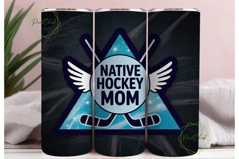 Native Hockey Mom 20oz Tumbler Wrap Sublimation PixelChick 