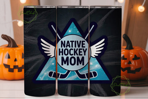 Native Hockey Mom 20oz Tumbler Wrap Sublimation PixelChick 