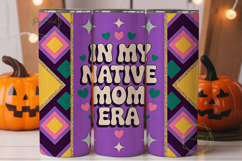 Native Mom Era 20oz Tumbler Wrap Sublimation PixelChick 