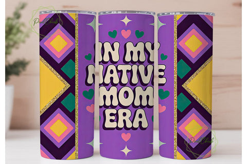 Native Mom Era 20oz Tumbler Wrap Sublimation PixelChick 