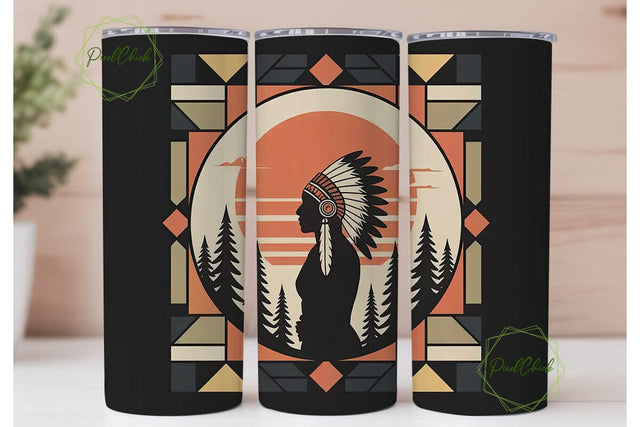 Native Pride 20oz Tumbler Wrap Sublimation PixelChick 