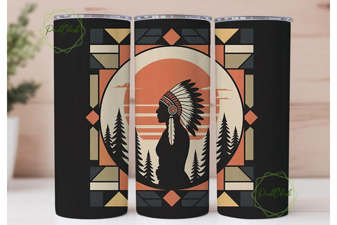 Native Pride 20oz Tumbler Wrap Sublimation PixelChick 