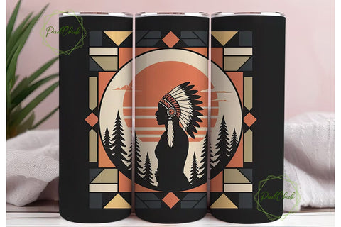 Native Pride 20oz Tumbler Wrap Sublimation PixelChick 
