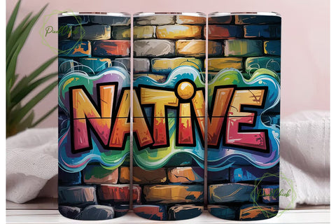 Native Pride 20oz Tumbler Wrap Sublimation PixelChick 