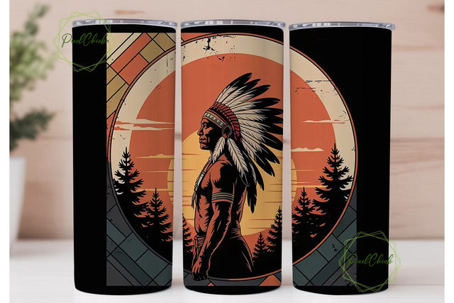 Native Pride 20oz Tumbler Wrap Sublimation PixelChick 