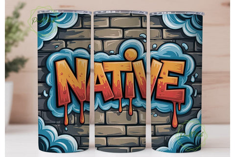 Native Pride 20oz Tumbler Wrap Sublimation PixelChick 