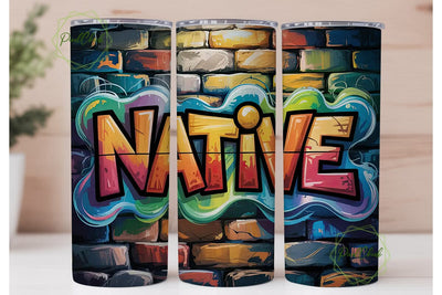 Native Pride 20oz Tumbler Wrap Sublimation PixelChick 