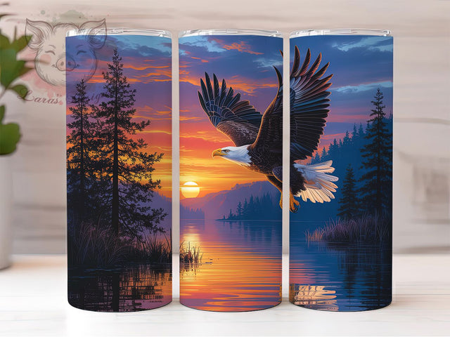 Native Tribal Eagle Tumbler Wrap, Tribal Eagle Tumbler, Indigenous Eagle Sublimation, Eagle Feather Cup, Cultural Heritage Drinkware, Native Pride Mug, Ethnic Eagle Digital Sublimation Lara' s Designs 