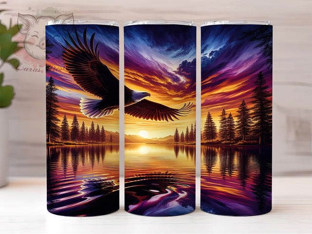 Native Tribal Eagle Tumbler Wrap, Tribal Eagle Tumbler, Indigenous Eagle Sublimation, Eagle Feather Cup, Cultural Heritage Drinkware, Native Pride Mug, Ethnic Eagle Digital Sublimation Lara' s Designs 